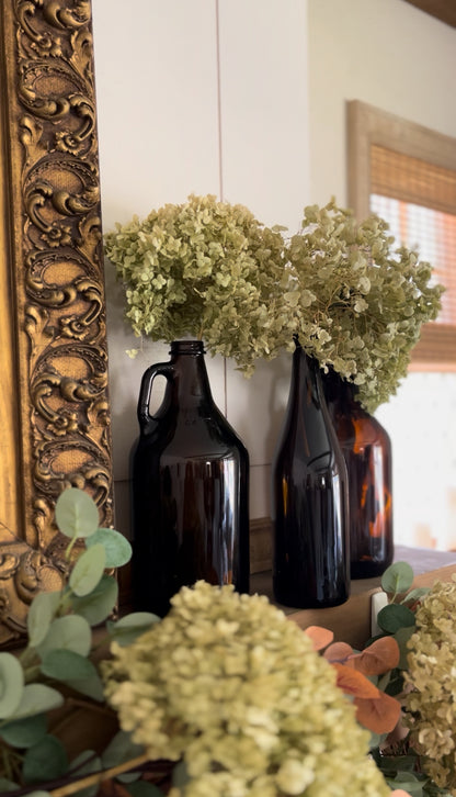 Amber Glass Bottles - each sold separately (2 growlers and 1 bottle available)