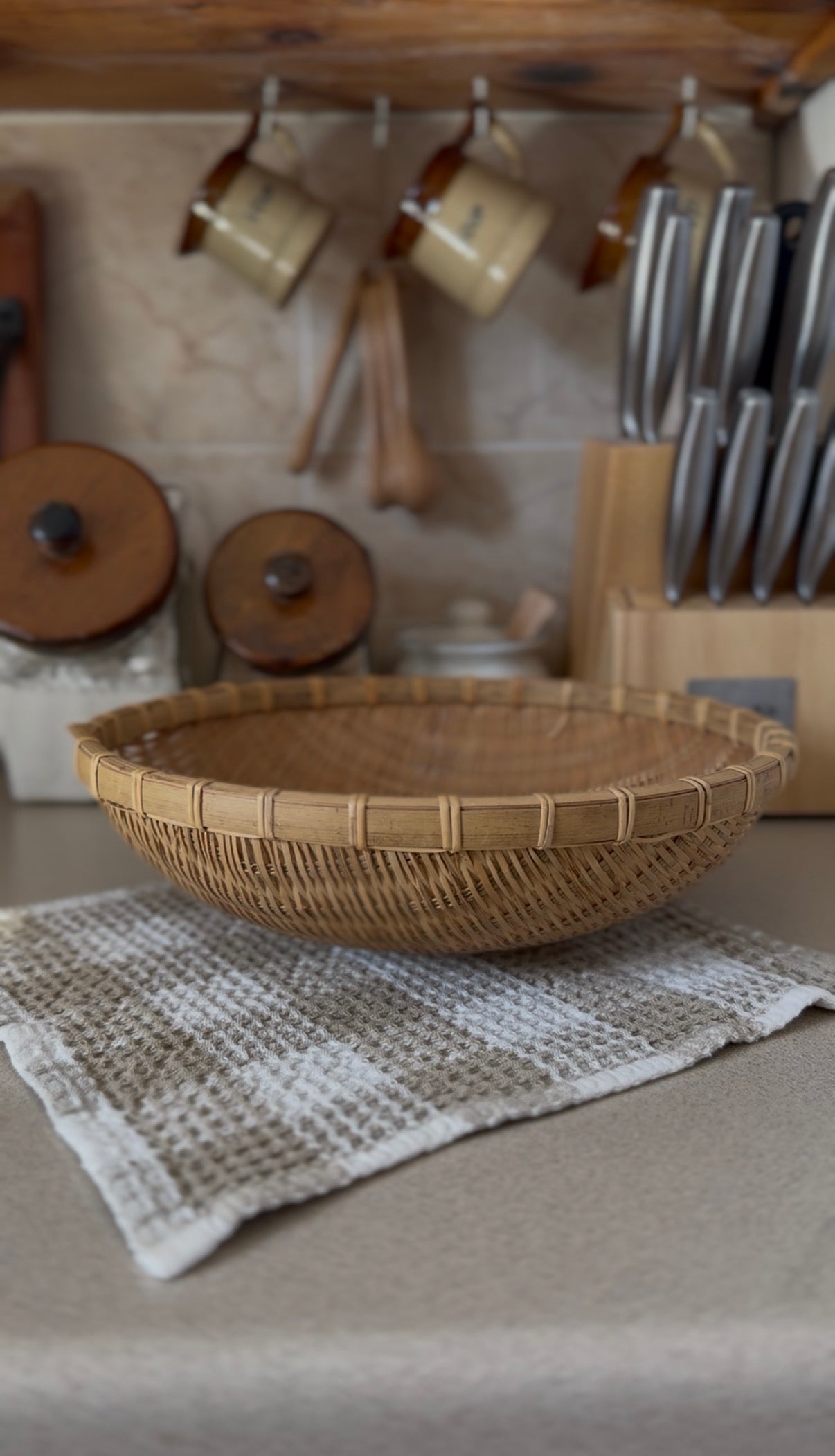 Small Woven Winnowing Basket