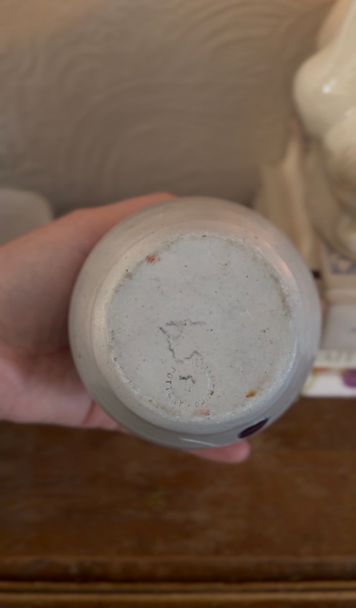 Williamsburg Pottery Vase Turned Moss Candle