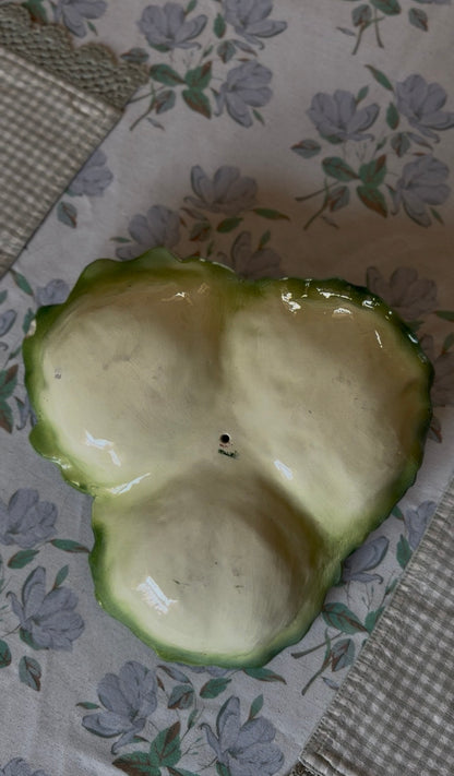 Lettuce Vegetable Divided Serving Plate made in Italy