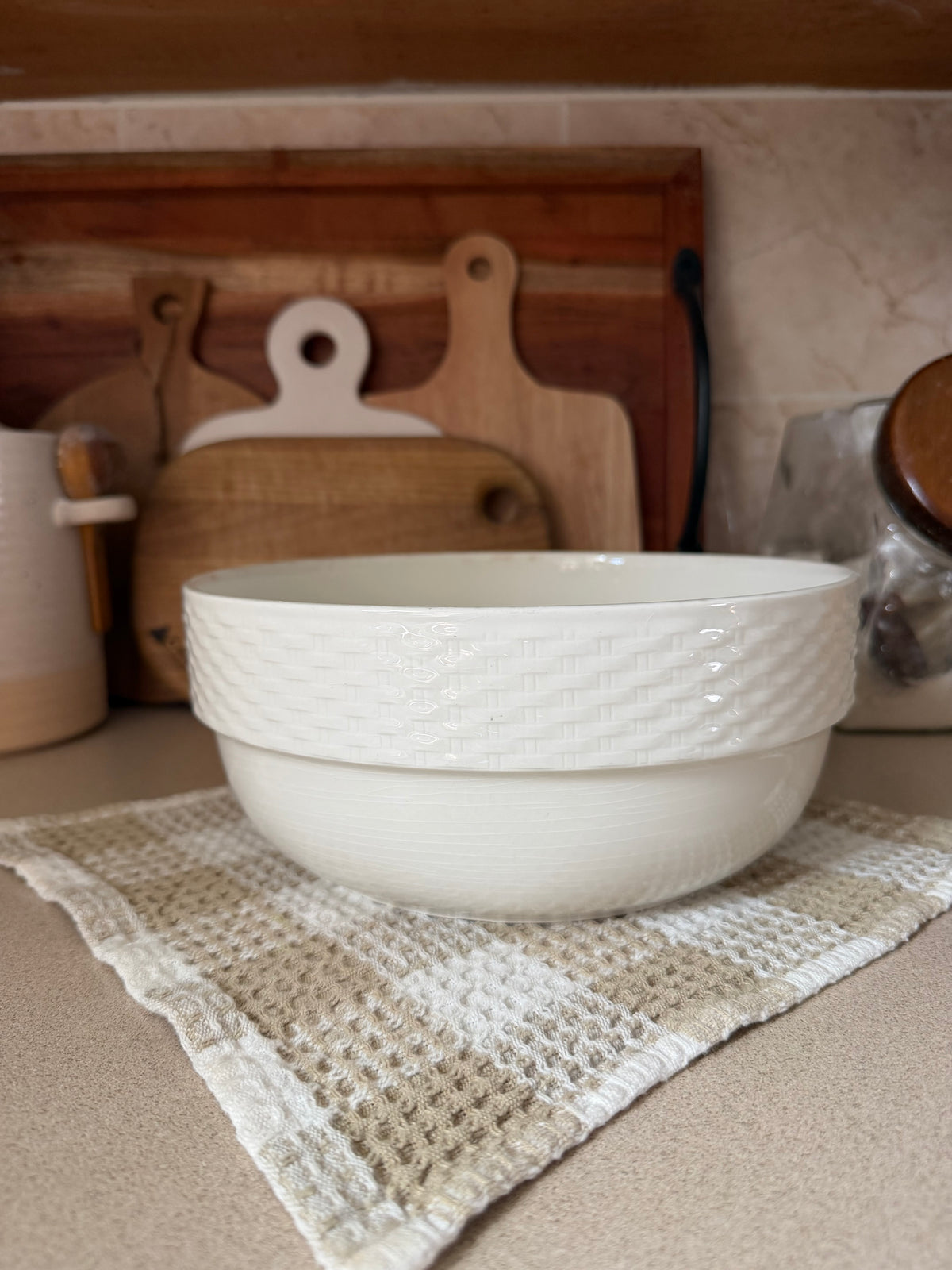 White Ironstone Bowl made in Italy