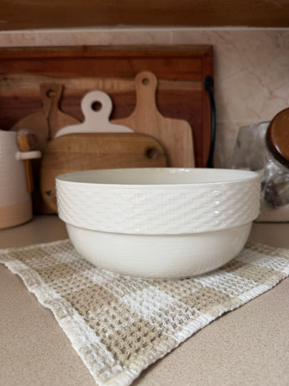 White Ironstone Bowl made in Italy
