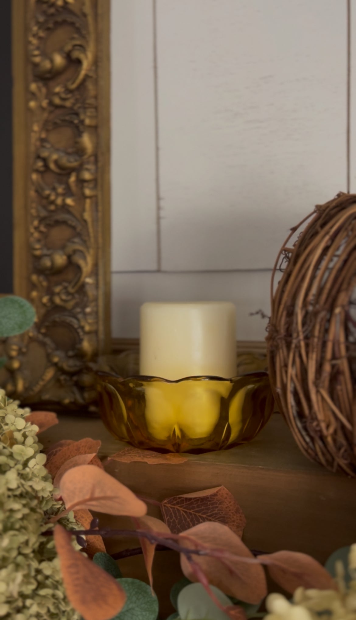 Vintage Honey Amber Glass Bowl by Anchor Hocking