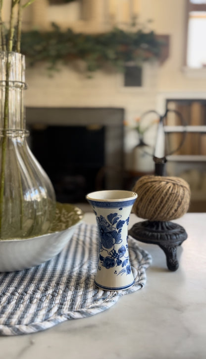 Delft Bud Vase (flower not included)