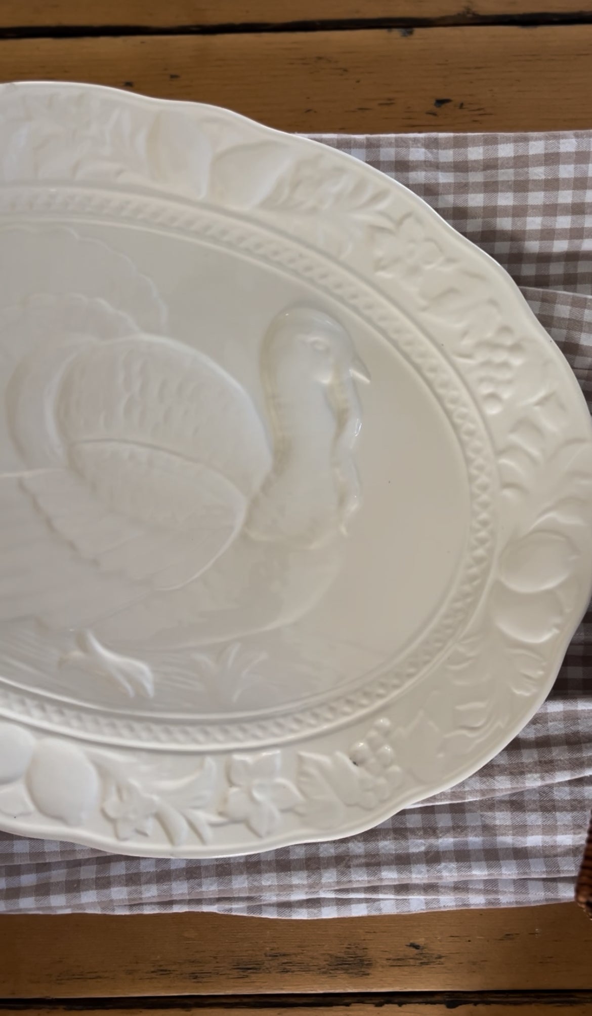 White Turkey Platter