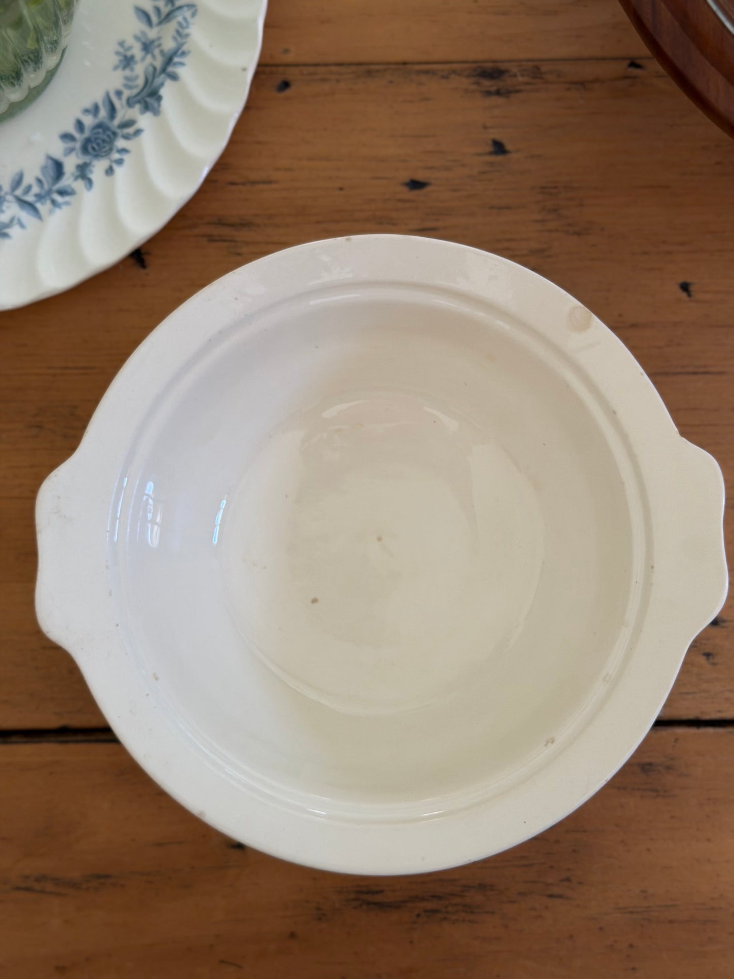 Provence Blue English Ironstone Tableware Vegetable Bowl with Lid