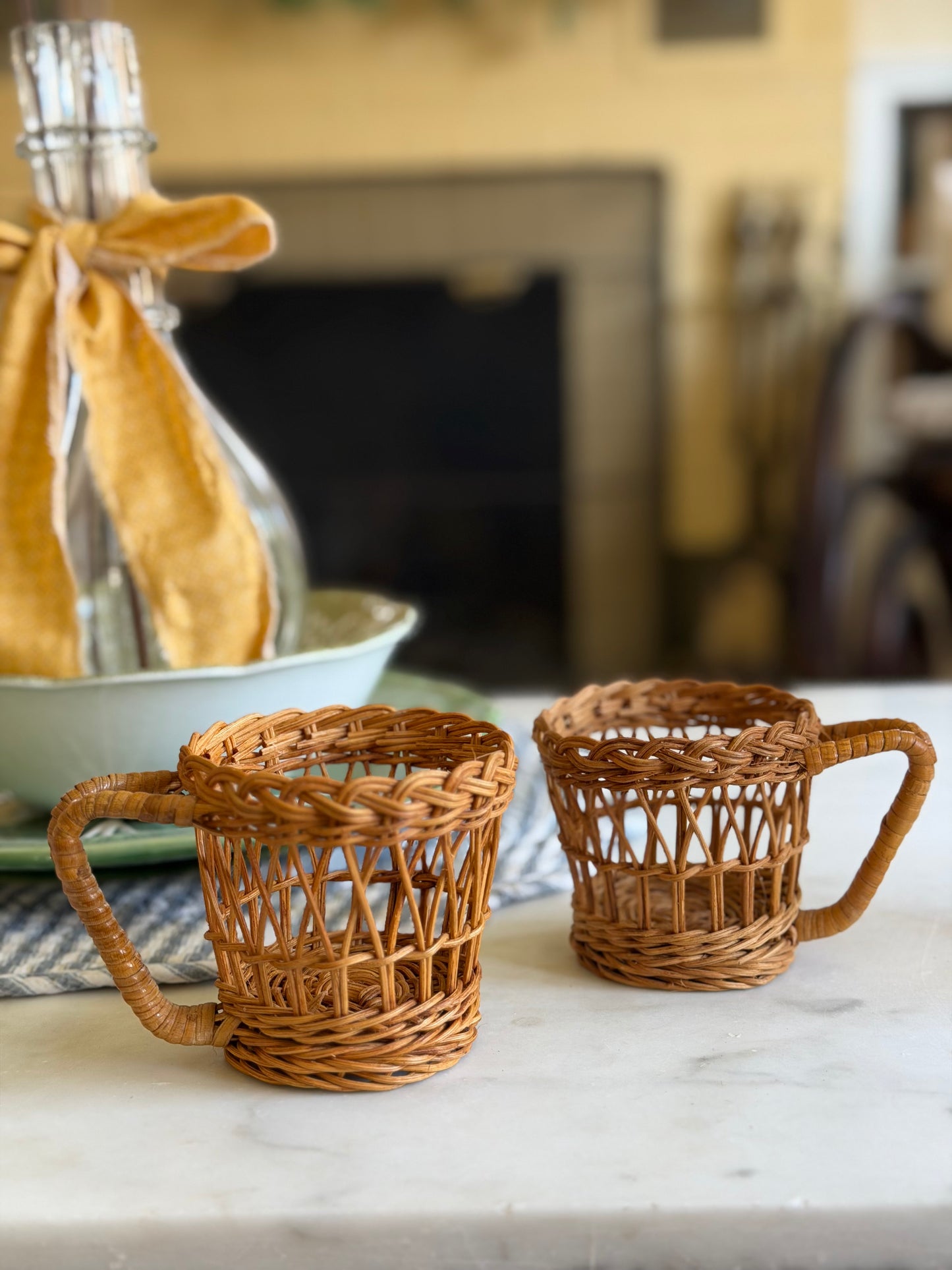 Vintage Wicker Cup Holders (sold separately)