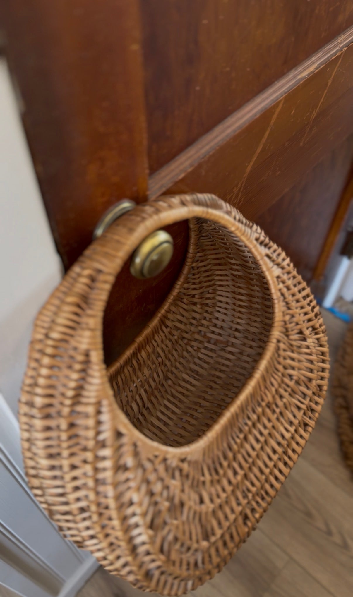 Vintage Wicker Hanging Basket