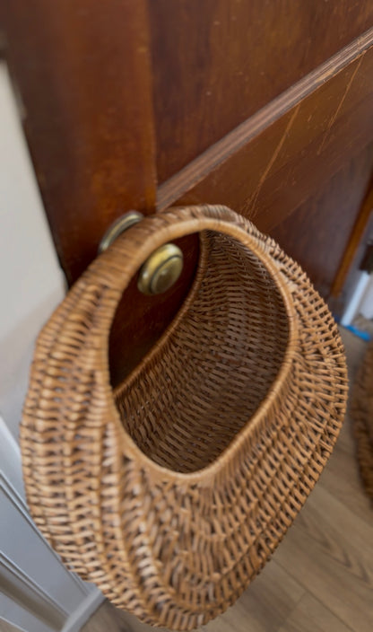 Vintage Wicker Hanging Basket