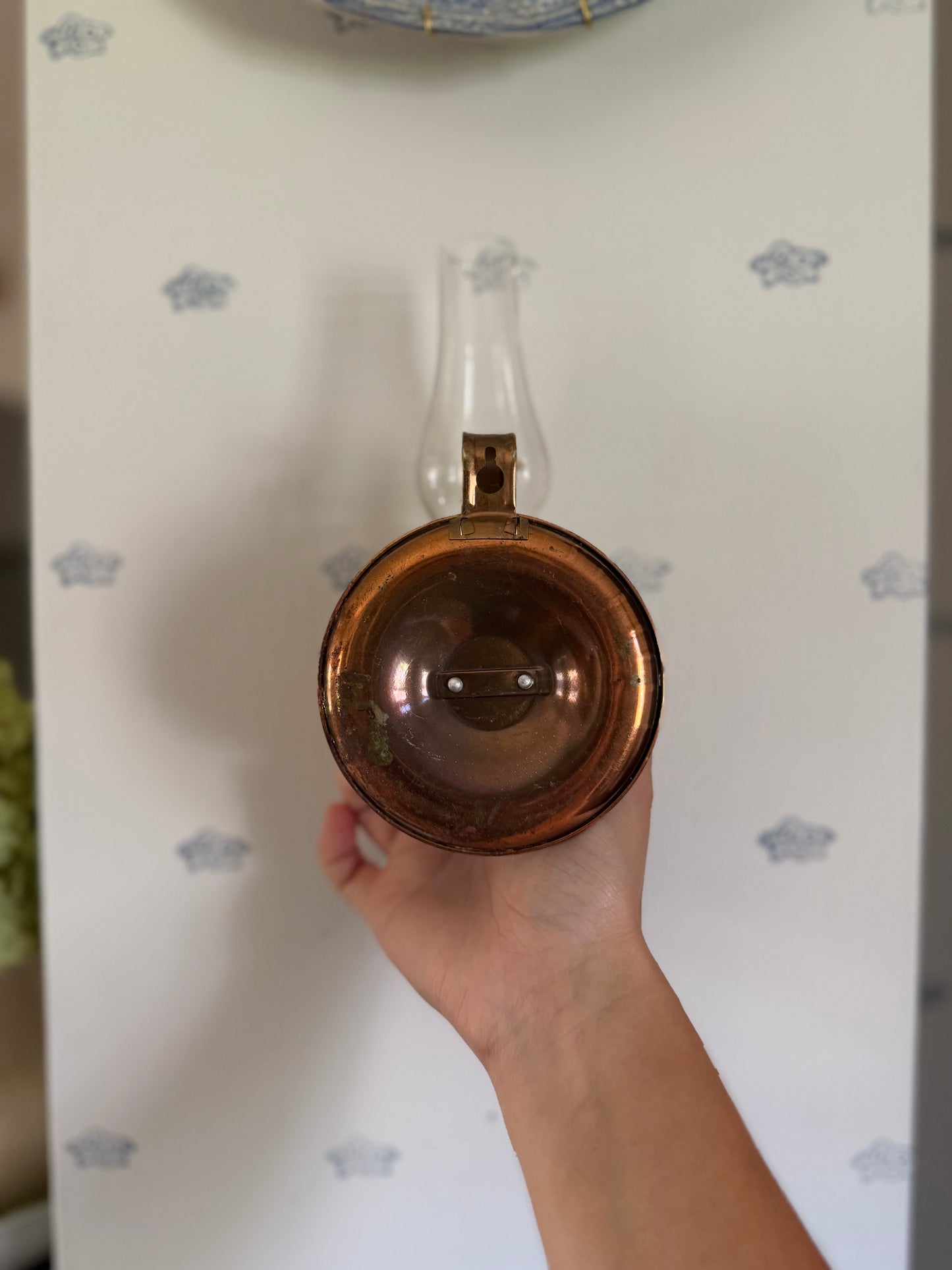 Vintage Miniature Copper Swivel Oil Lamp