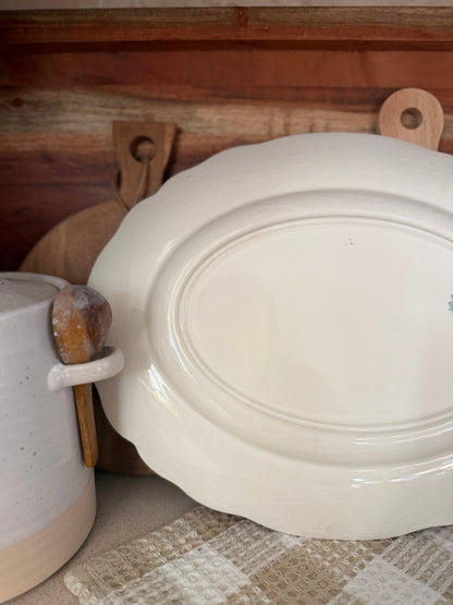 Old Staffordshire Cream-Colored Platter made in England