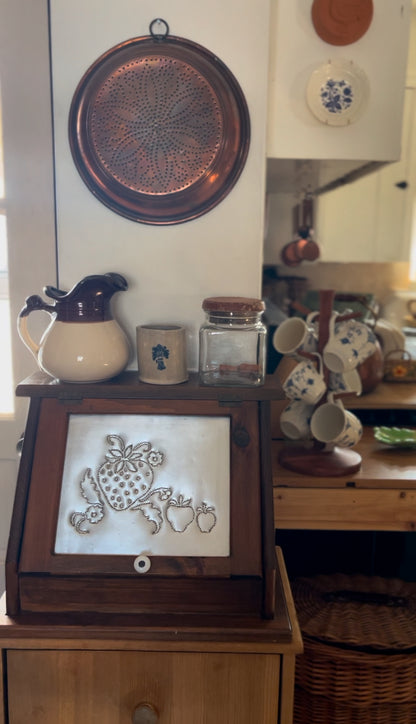 Vintage Solid Wood Bread Box