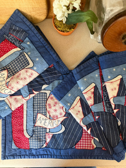 Quilted Americana Placemats Set of 6