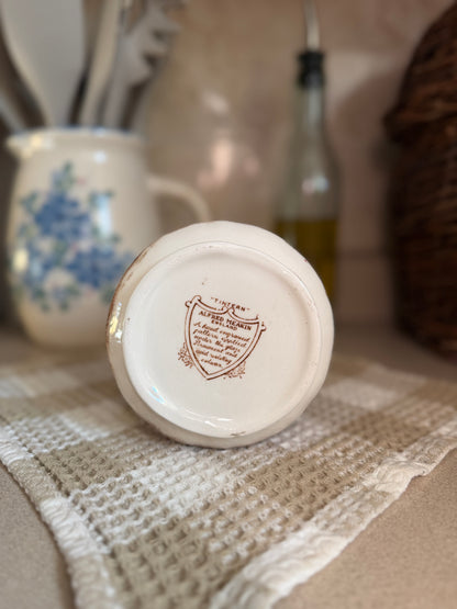 Brown Transferware Pitcher made in England