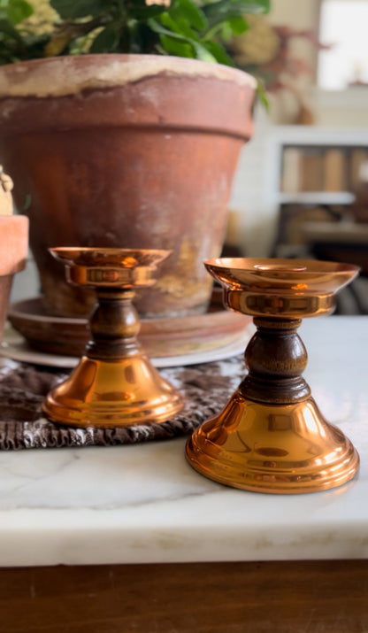 Set of 2 Coppercraft Guild Candle Holders