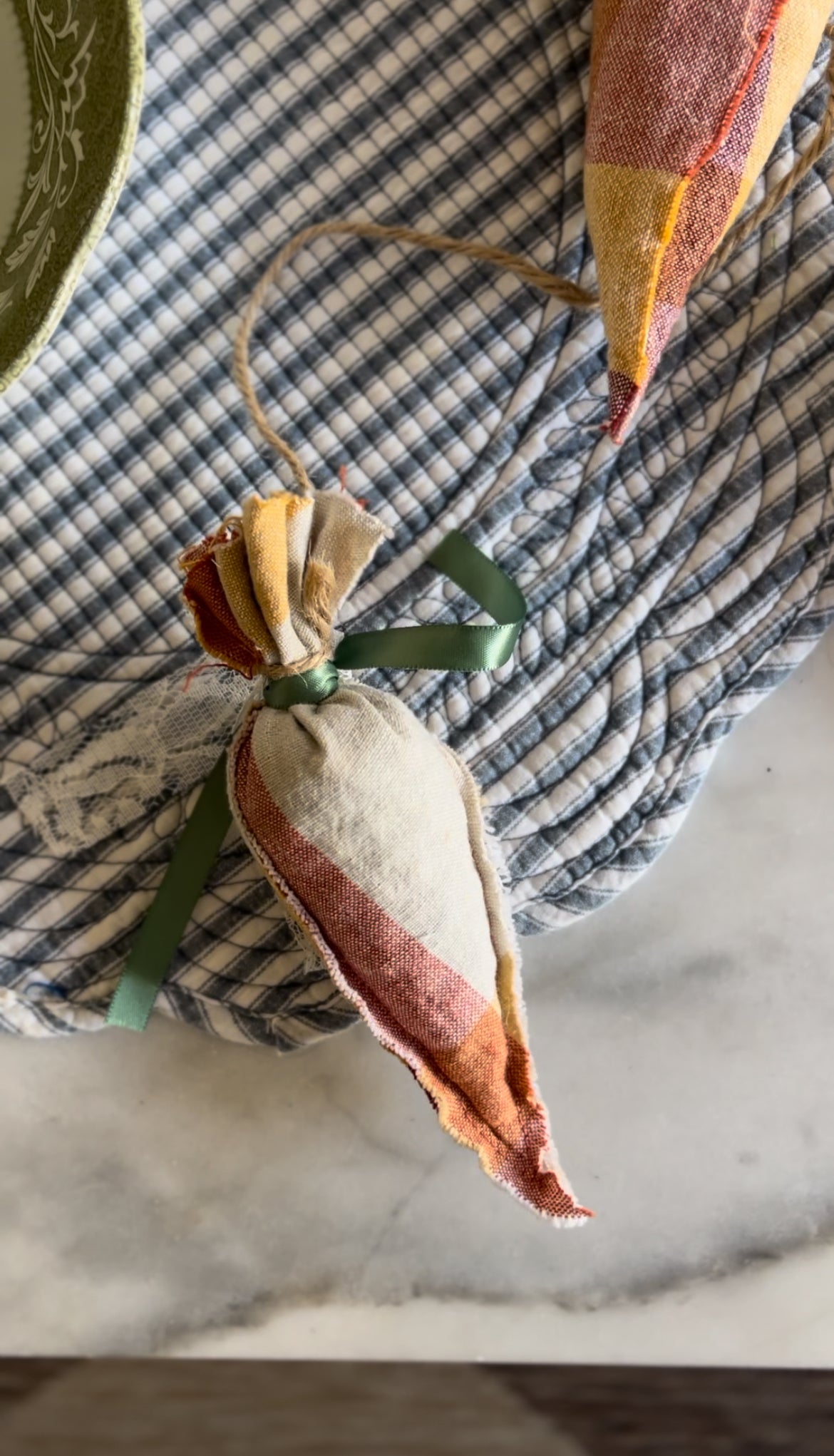 Handmade Fabric Carrot Garland