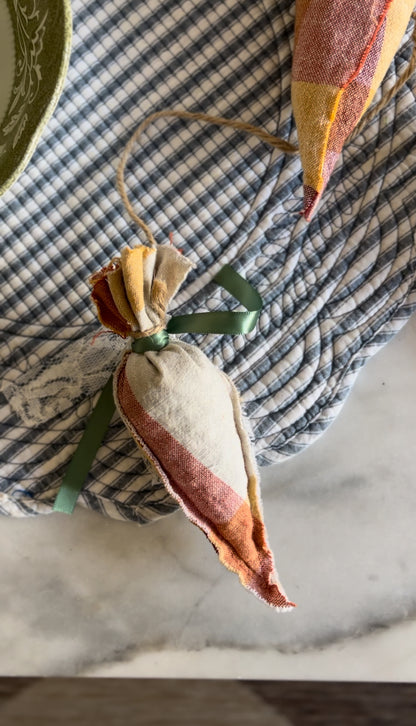 Handmade Fabric Carrot Garland