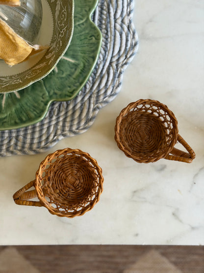 Vintage Wicker Cup Holders (sold separately)