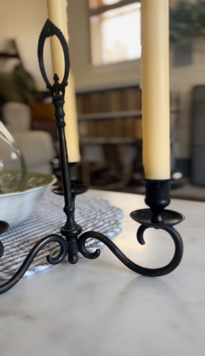 Black Tabletop Candelabra (candles not included)