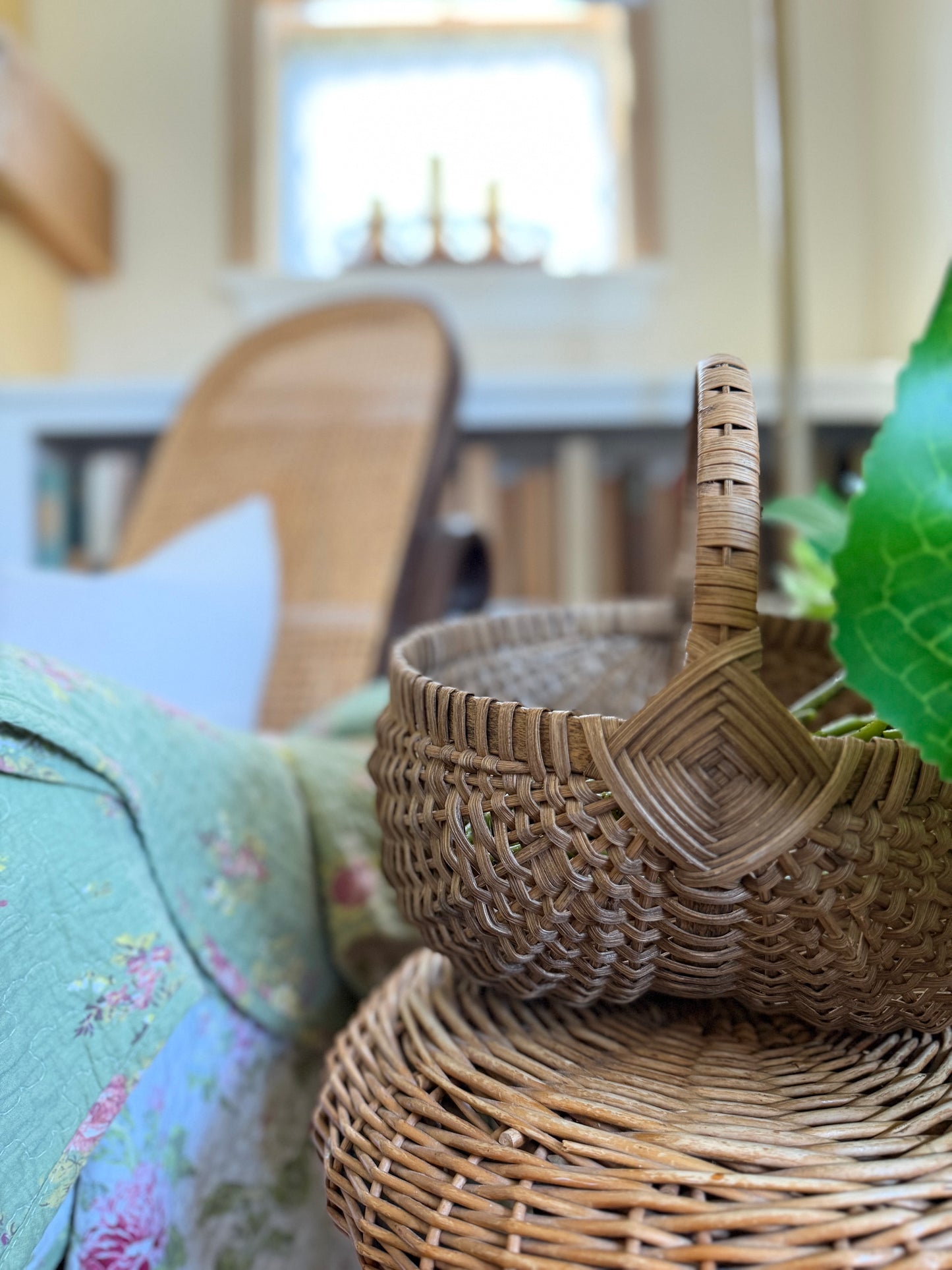 Wicker Buttocks Gathering Basket (flowers not included)
