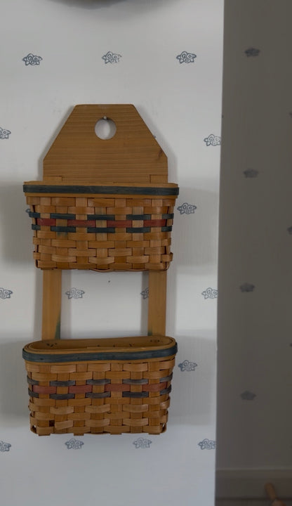 Wall Hanging Double Basket Organizer