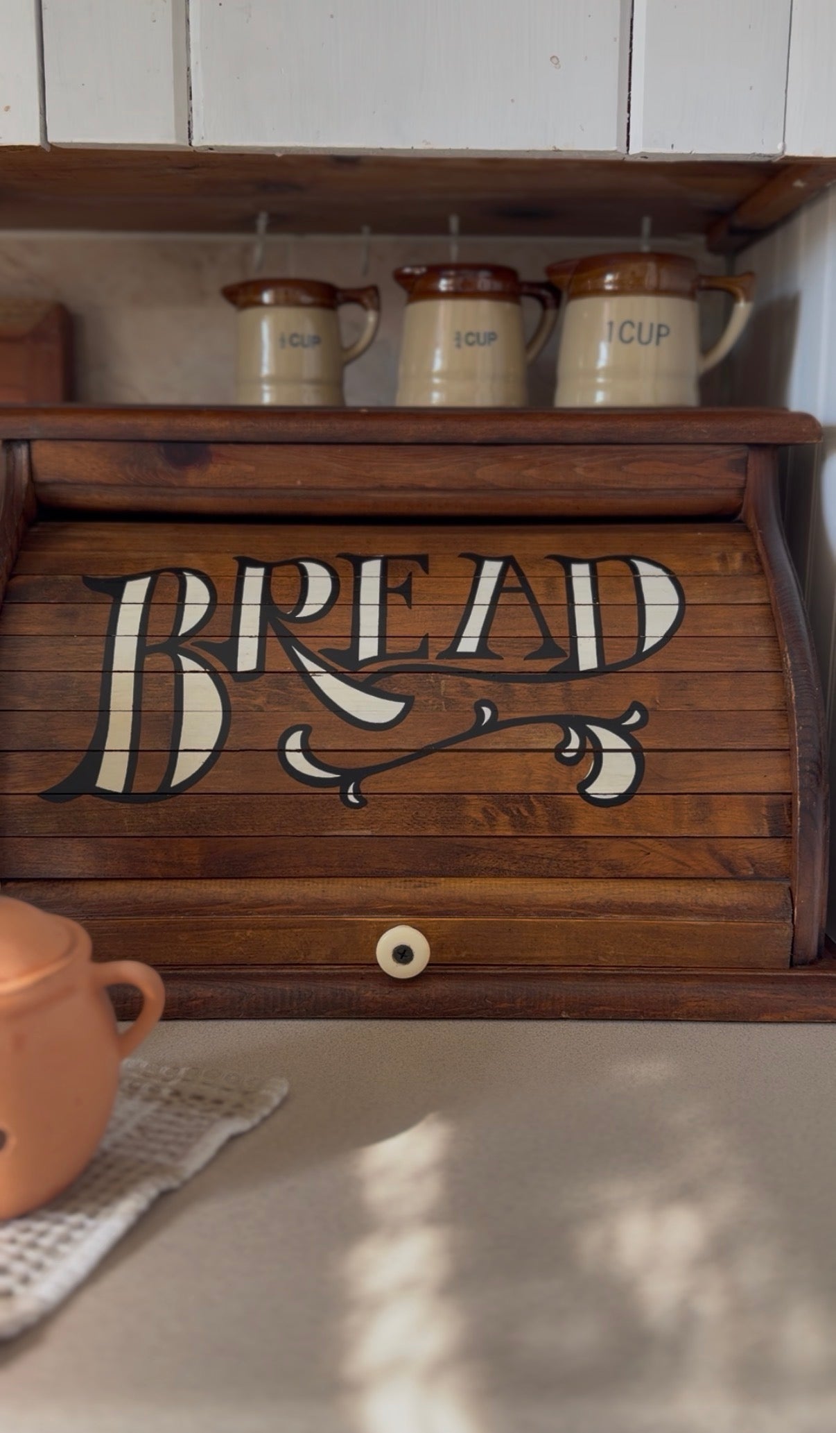 Vintage Wooden Bread Box