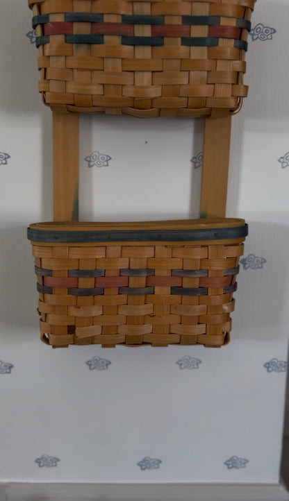 Wall Hanging Double Basket Organizer