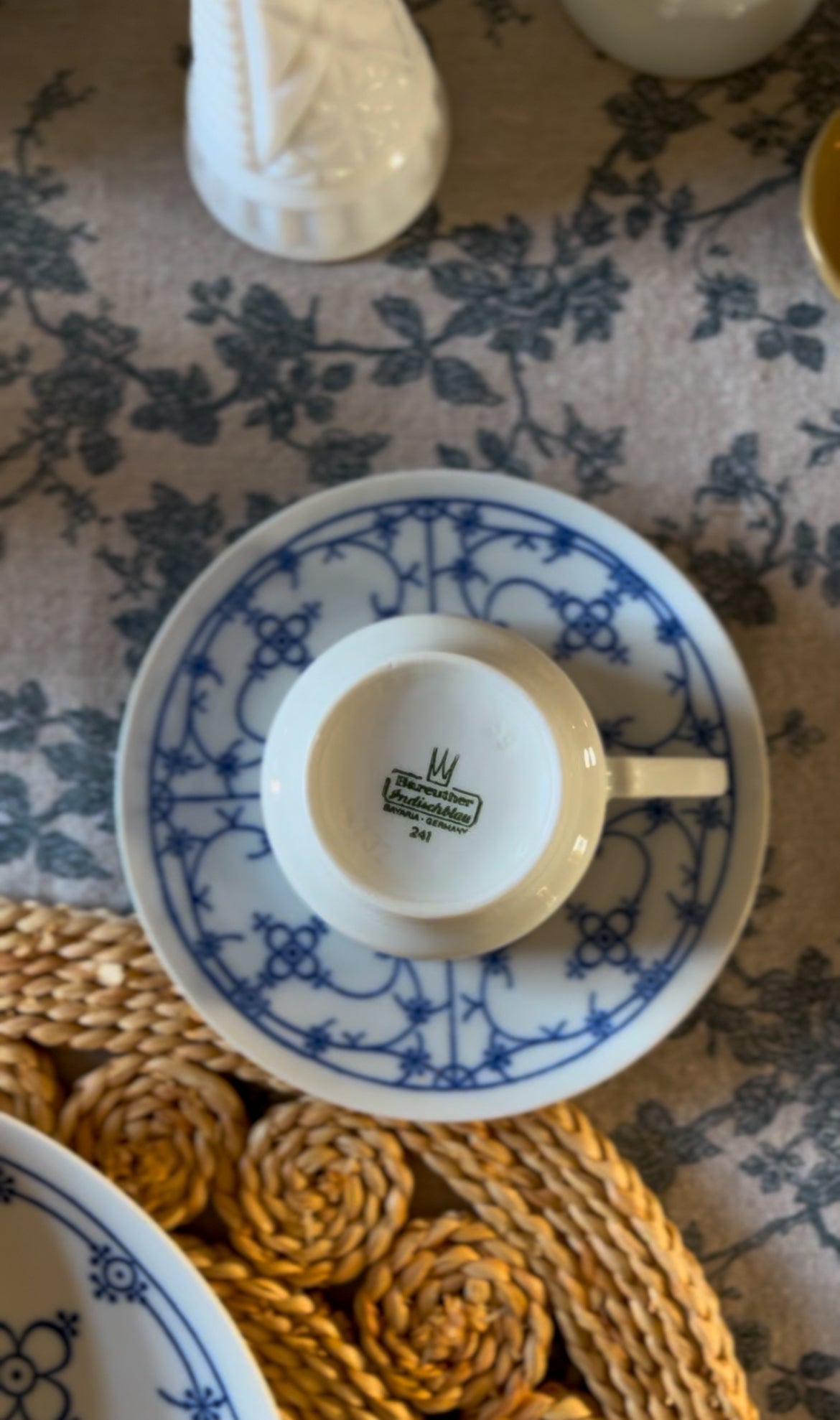 Baruether Indischblau Teacup and Saucer made in Bavaria, Germany (8 available)