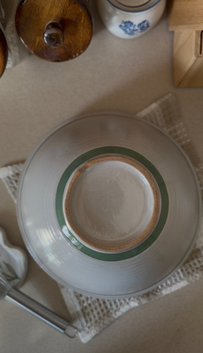 Green Striped Mixing Bowl