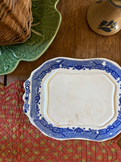 Blue Willow Tray Made in Japan