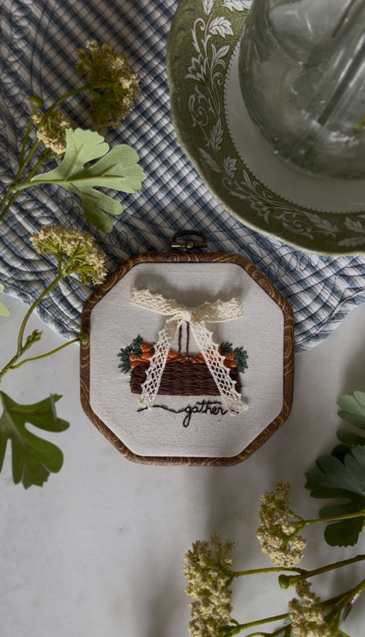 Basket of Carrots Embroidery