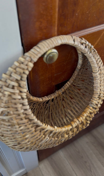 Large Light Wicker Hanging Basket