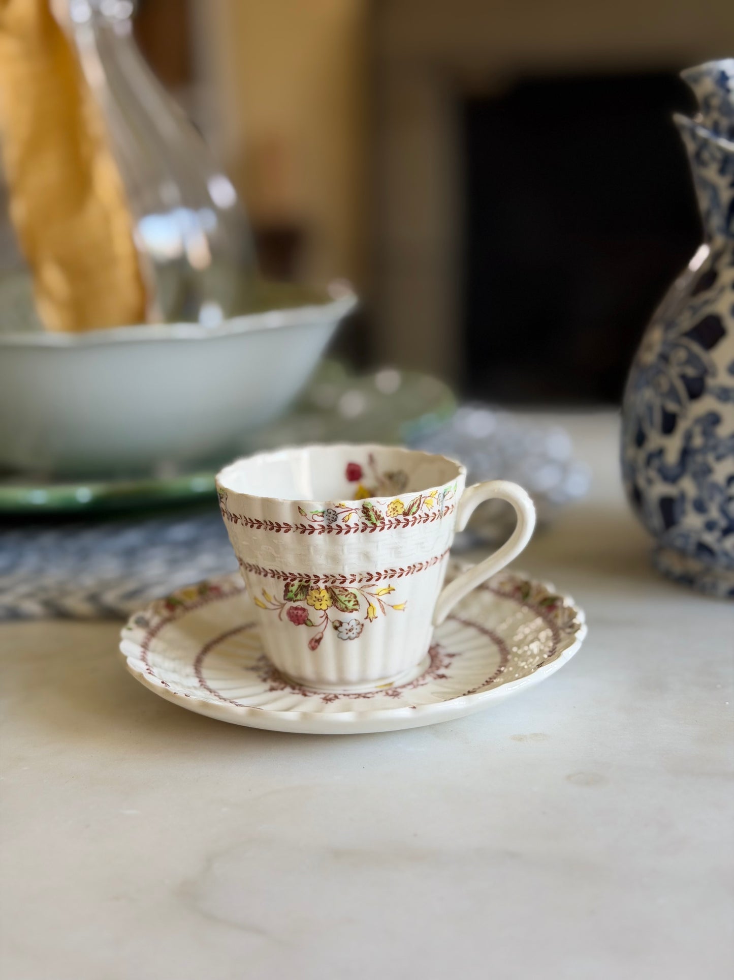 Copeland Spode Cowslip Demitasse Cup and Saucer made in England