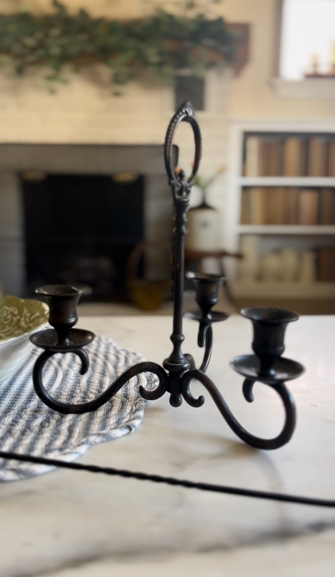Black Tabletop Candelabra (candles not included)
