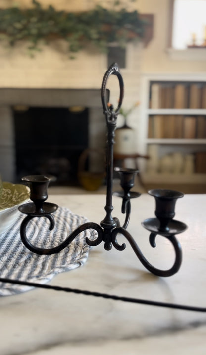 Black Tabletop Candelabra (candles not included)