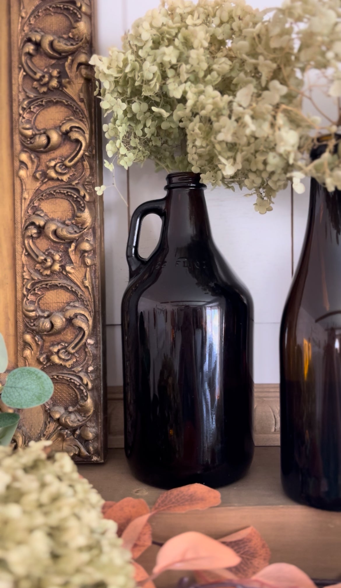 Amber Glass Bottles - each sold separately (2 growlers and 1 bottle available)