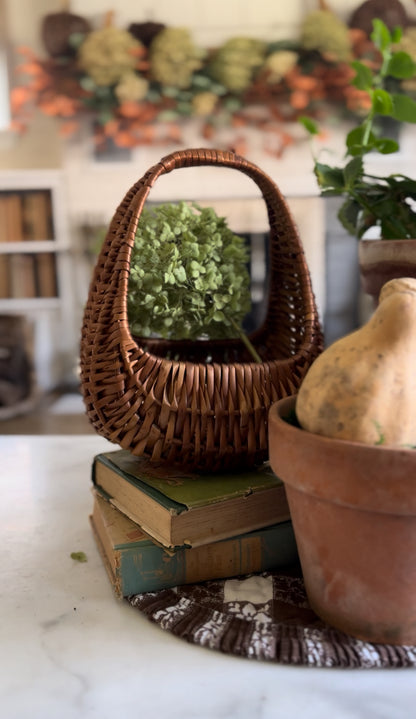 Small Handled Wicker Basket