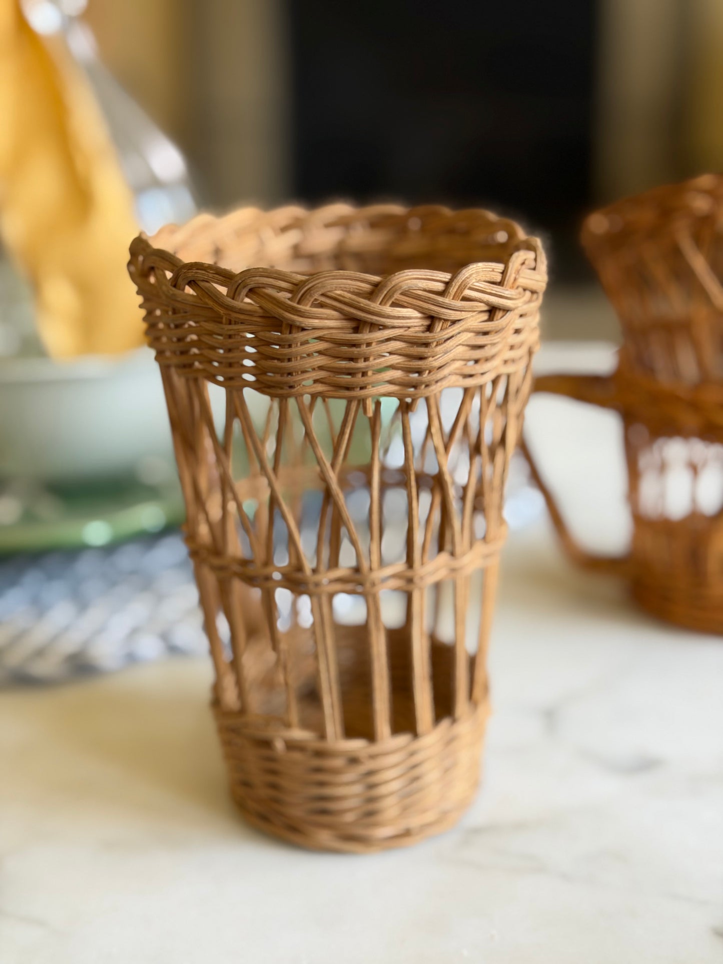 Vintage Wicker Cup Holders (sold separately)