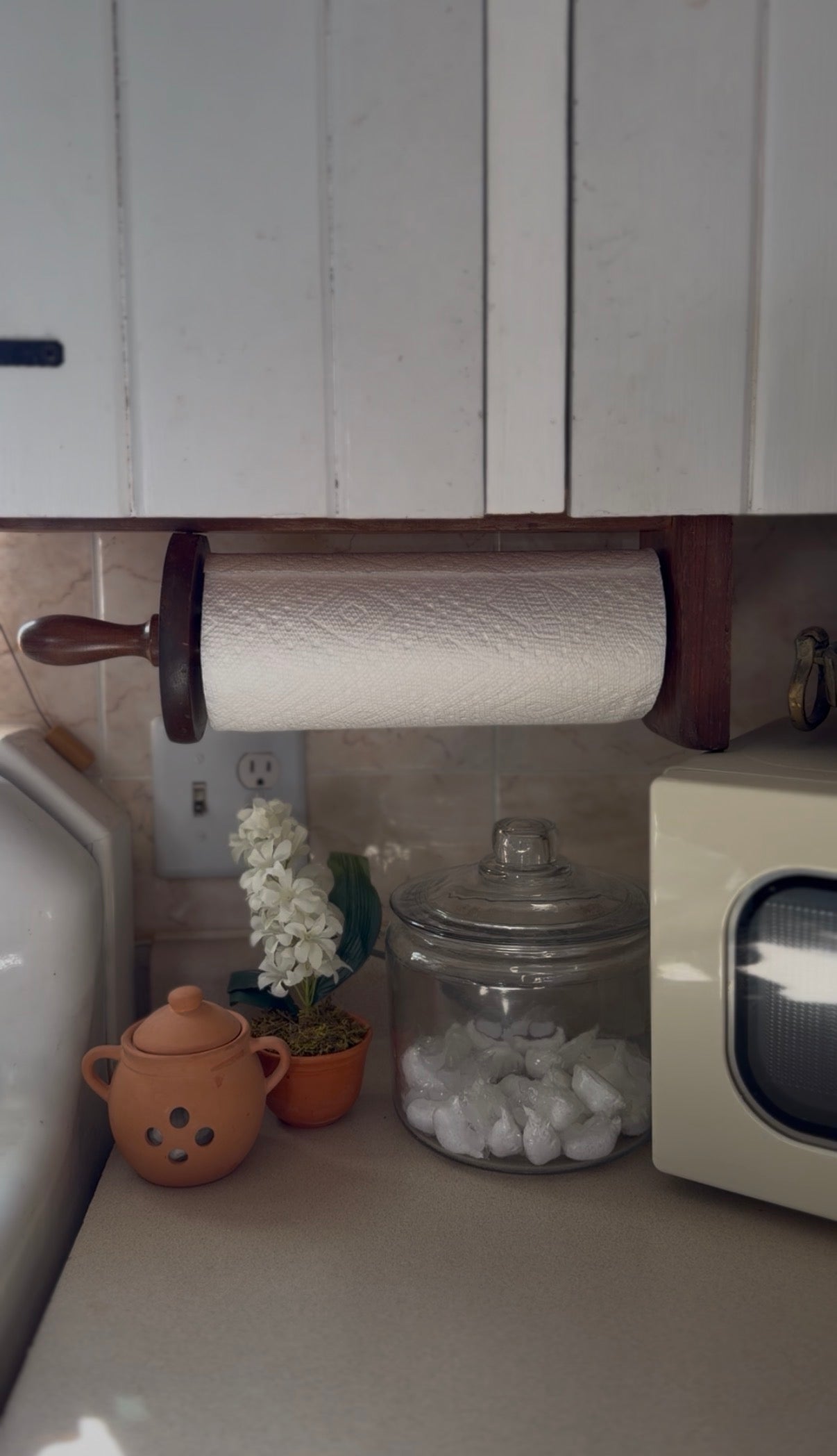 Standing Wooden Paper Towel Holder