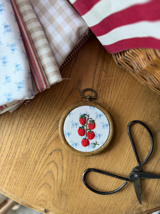Mini Tomato Vine Embroidery Magnet