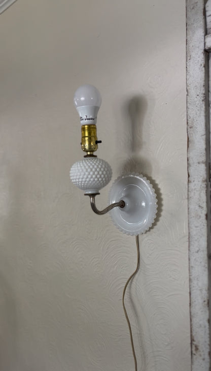 Milk Glass Wall Sconces