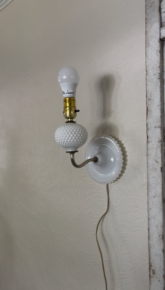 Milk Glass Wall Sconces