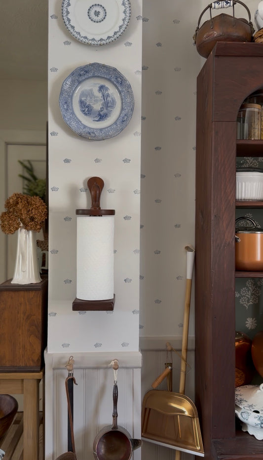 Standing Wooden Paper Towel Holder