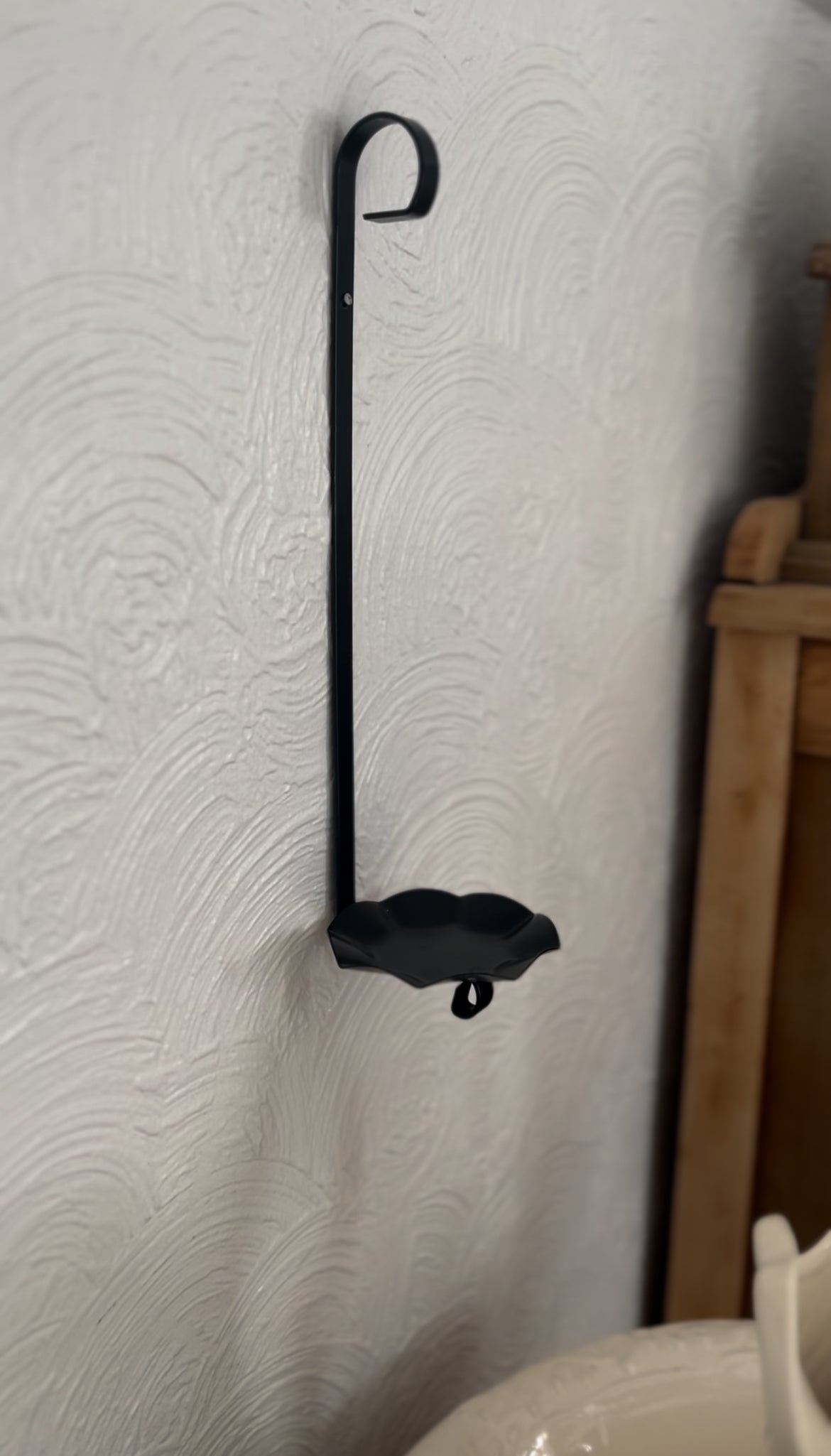Black Metal Wall Sconce (candle not included)