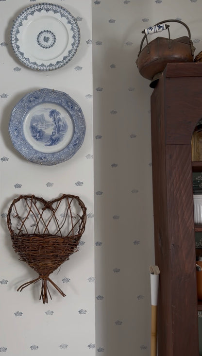 Woven Twig Heart Shaped Basket