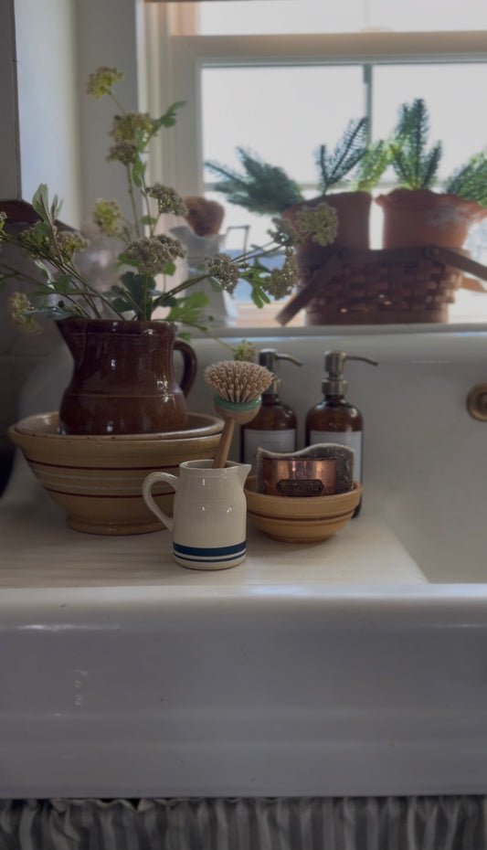 Blue Striped Mini Pitcher Roseville Ohio