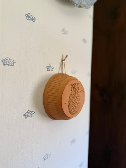 Terra Cotta Pineapple Wall Hanging