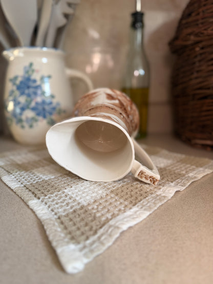 Brown Transferware Pitcher made in England