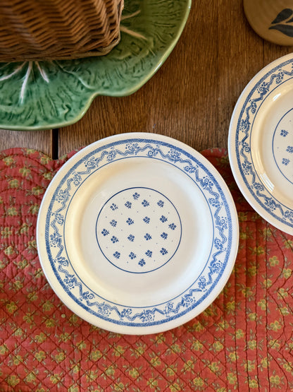 Set of 2 Blue Floral Plates made in Brazil