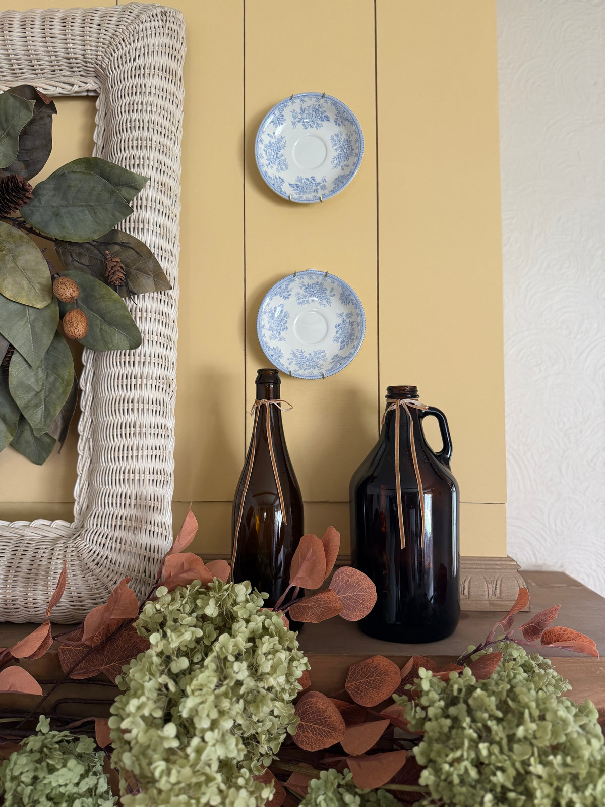Amber Glass Bottles - sold separately (1 growlers and 1 bottle available)